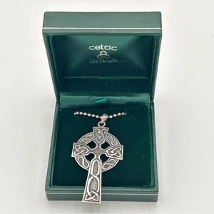 Kit Heath Celtic Knot Silver Cross Pendant Necklace